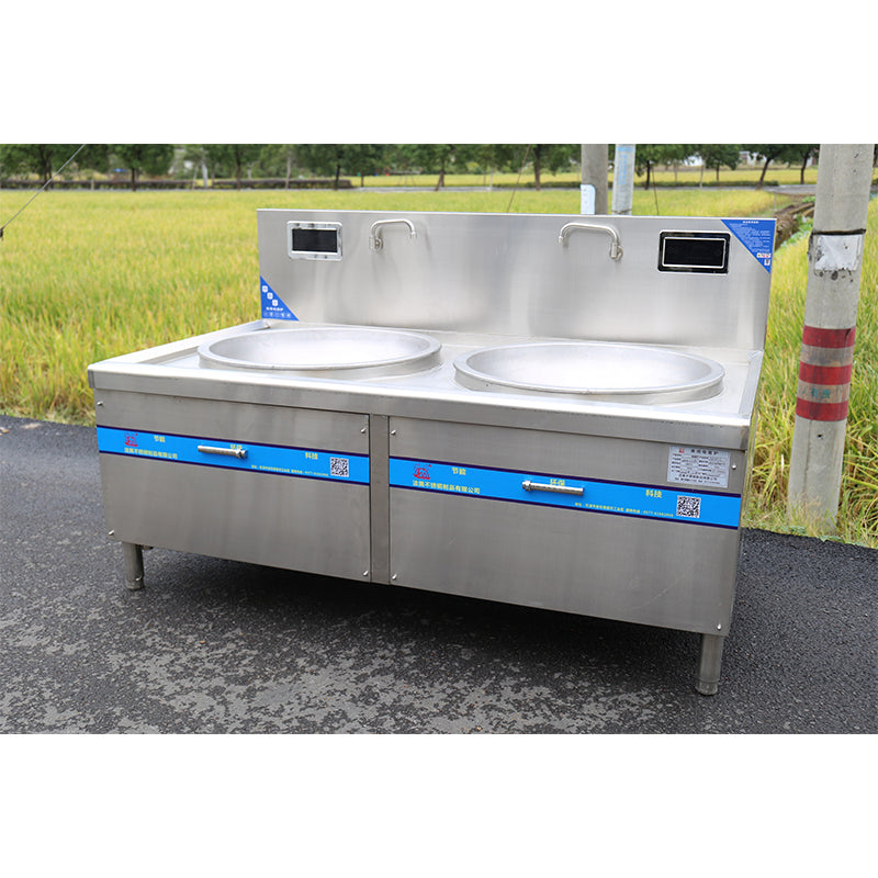 JIEMEI Large electric stove double head induction cooker School dining hall canteen Electromagnetic eyes big cooker 2000*1100*800 +400